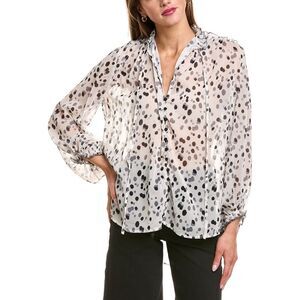 Colette Rose Womens  Blouse, White